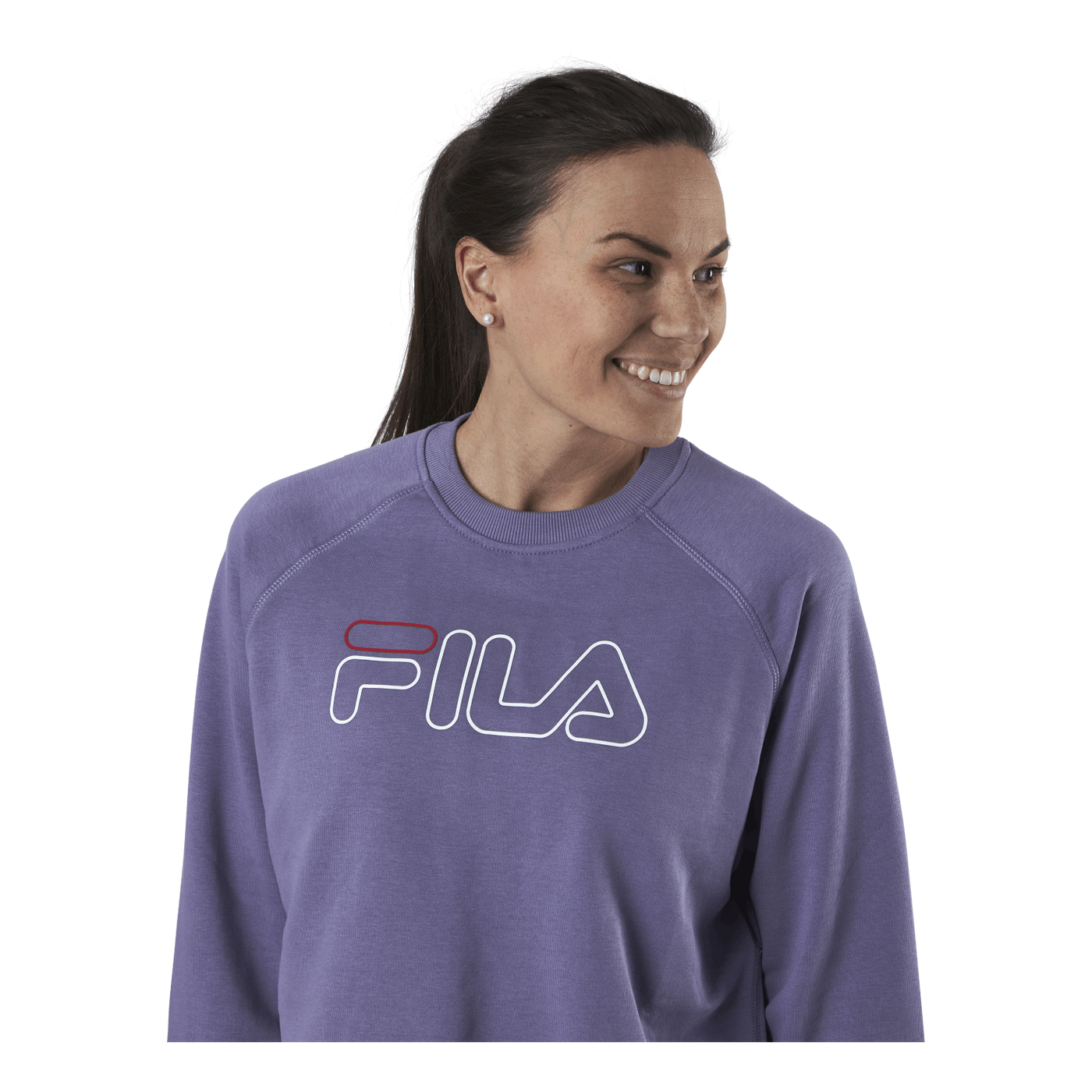 Jamina Cropped Crew Sweat Purple