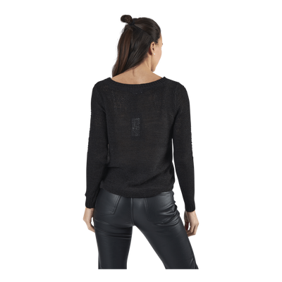 Geena Xo L/S Pullover Knt Black