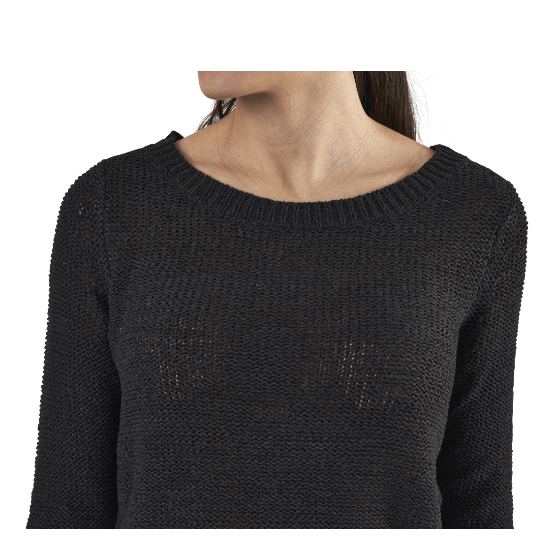 Geena Xo L/S Pullover Knt Black