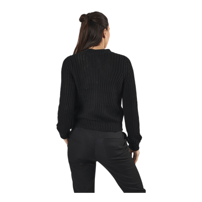 Petula Ls  Knit Cardigan Black