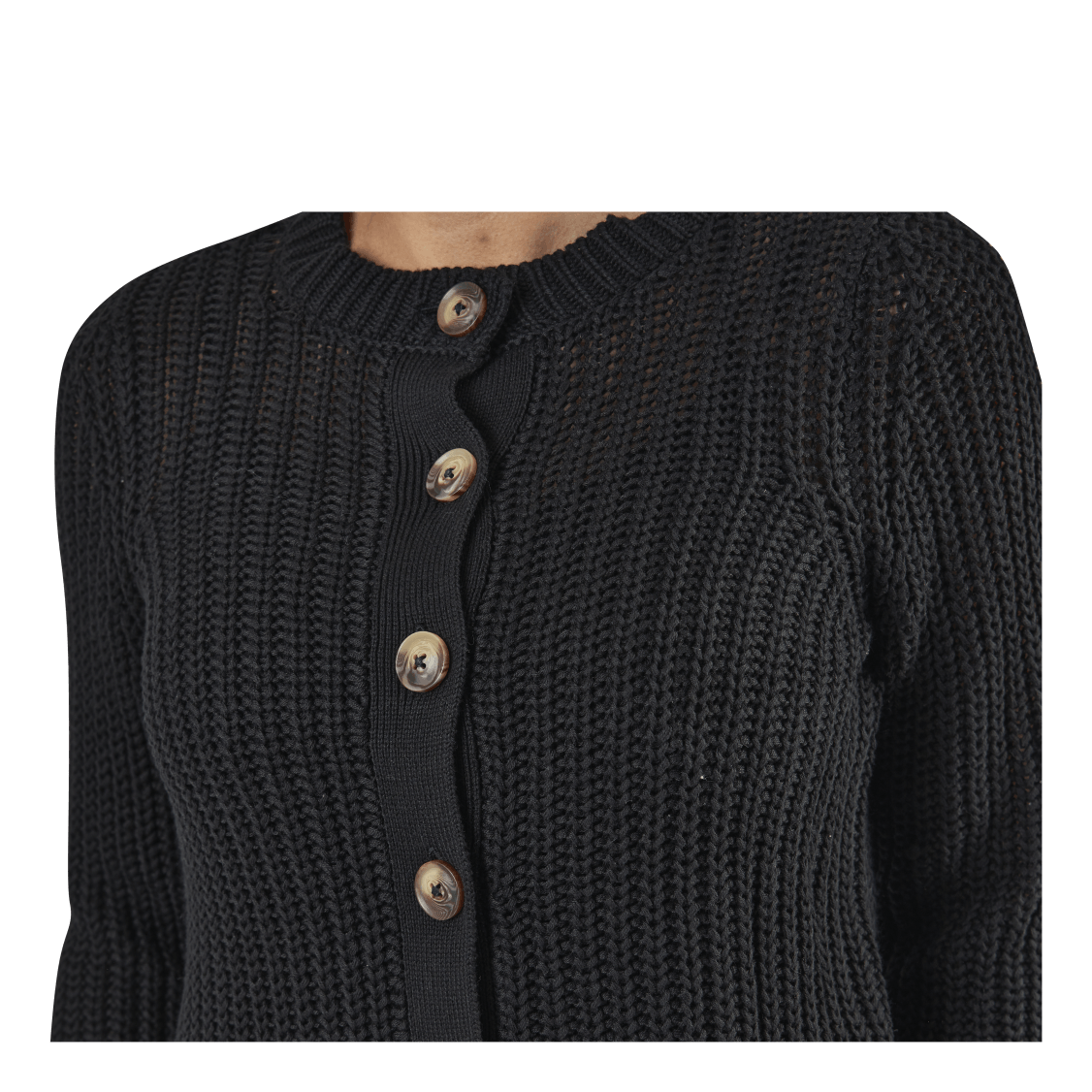 Petula Ls  Knit Cardigan Black