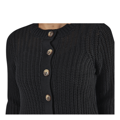 Petula Ls  Knit Cardigan Black