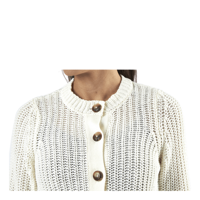 Petula Ls  Knit Cardigan White