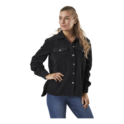 Steffi Ls Corduroy Shirt D2D Black