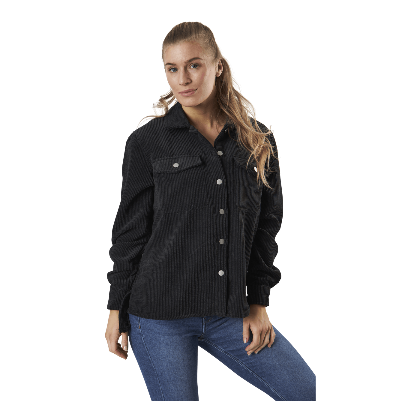Steffi Ls Corduroy Shirt D2D Black