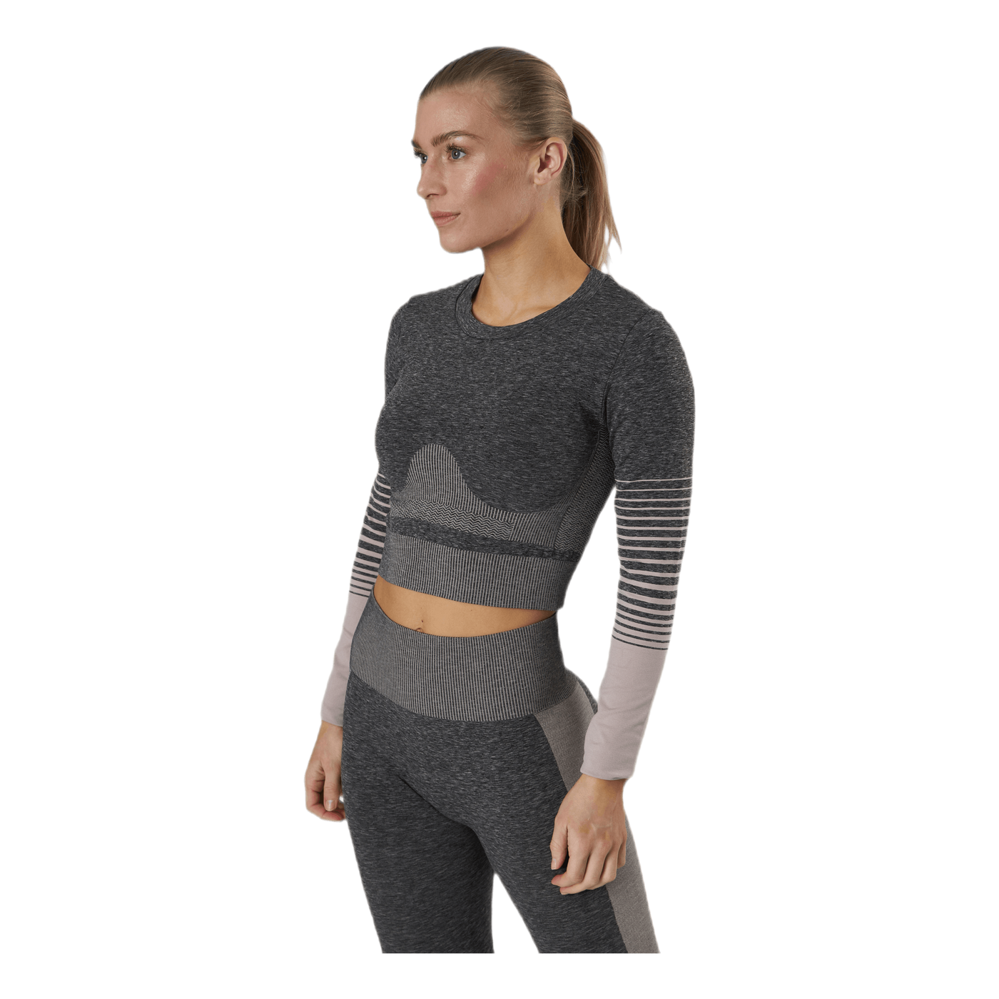 Lixy Ls Seamless Top Lounge Grey