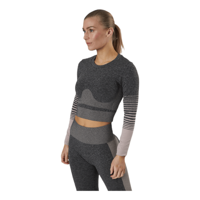 Lixy Ls Seamless Top Lounge Grey