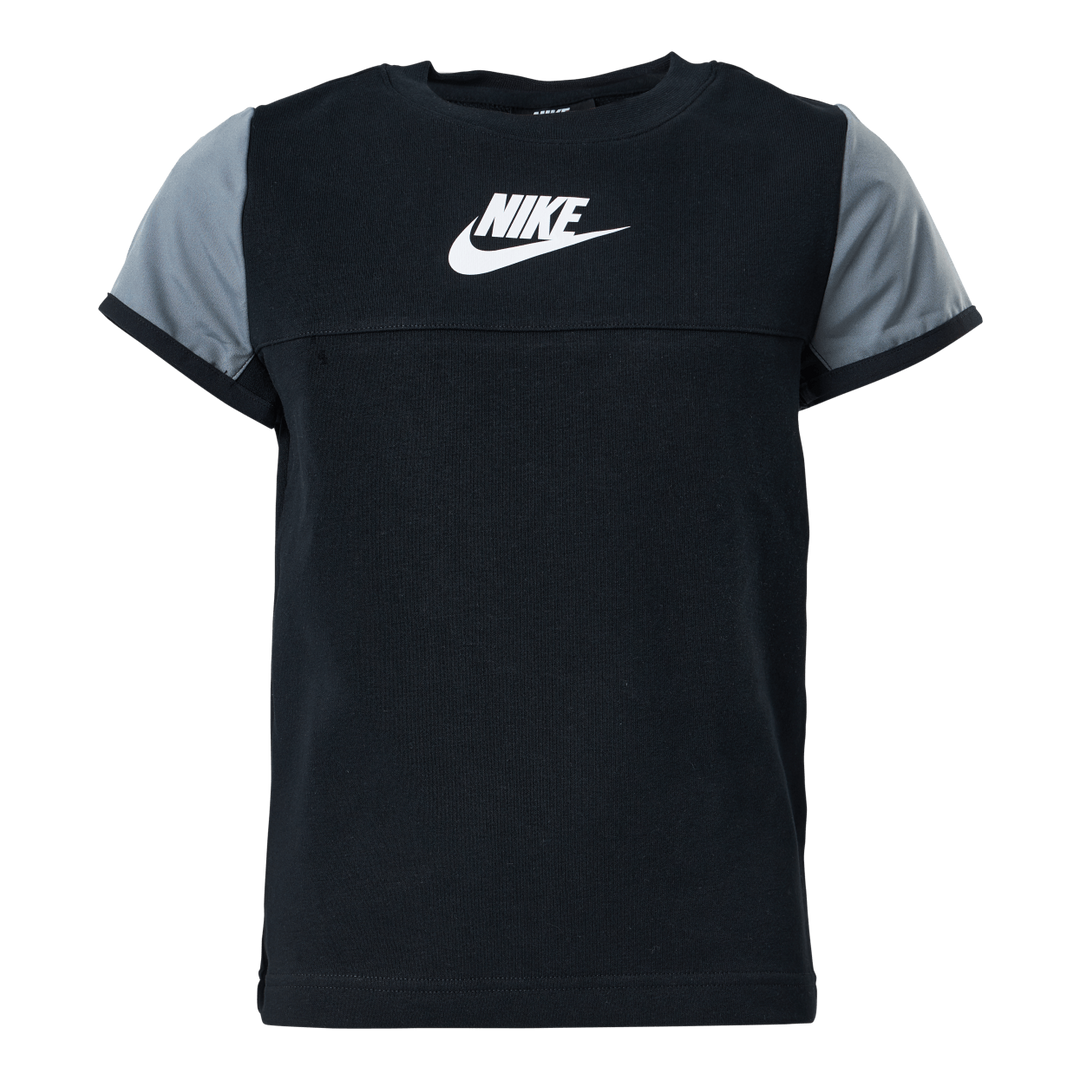 Junior Mixed Material Tee Black