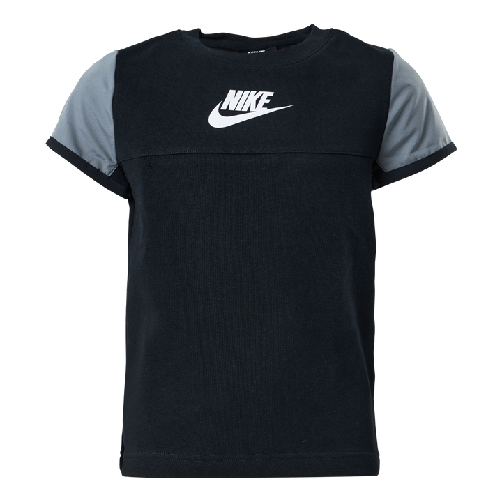 Junior Mixed Material Tee Black