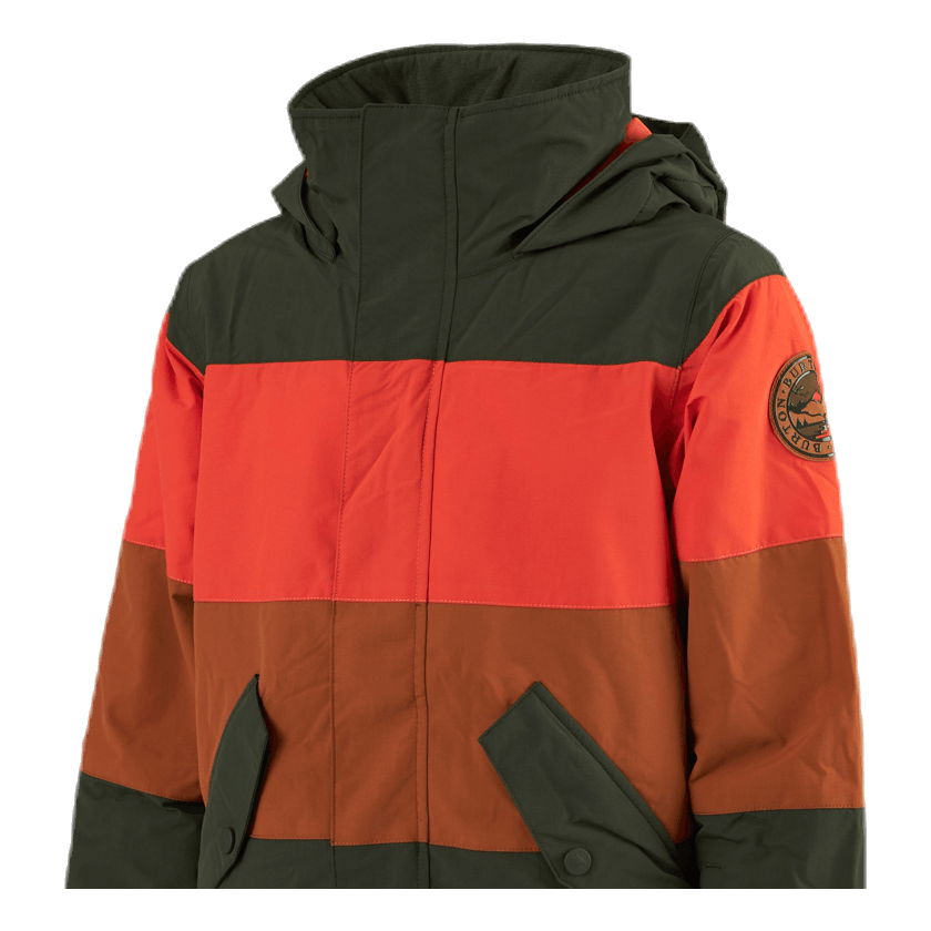 Boys Symbol Jacket Orange/Green