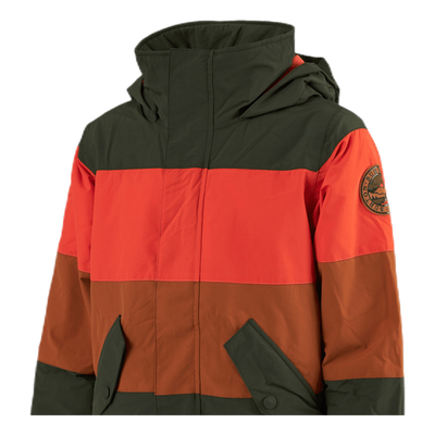 Boys Symbol Jacket Orange/Green