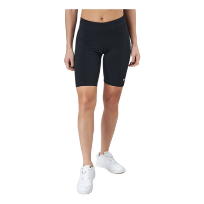 Sportswear Essential Women's Mid-Rise Bike Shorts BLACK/WHITE