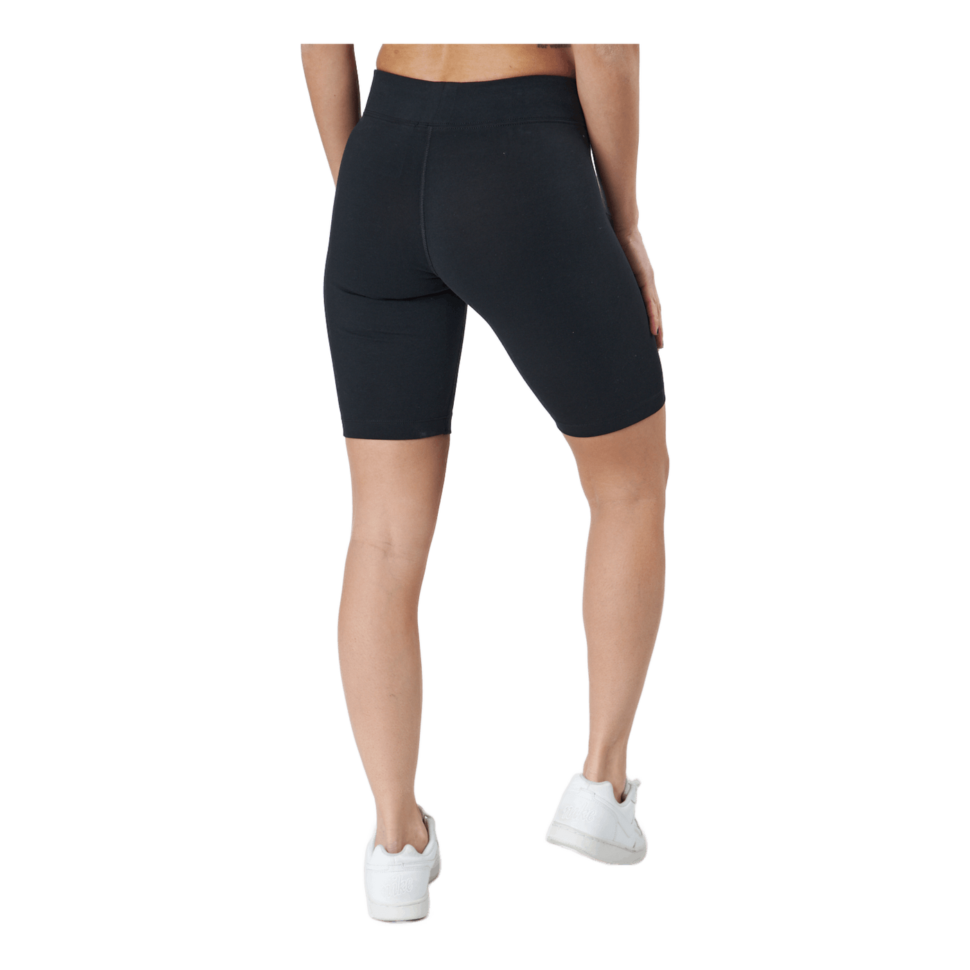 Sportswear Essential Women's Mid-Rise Bike Shorts BLACK/WHITE