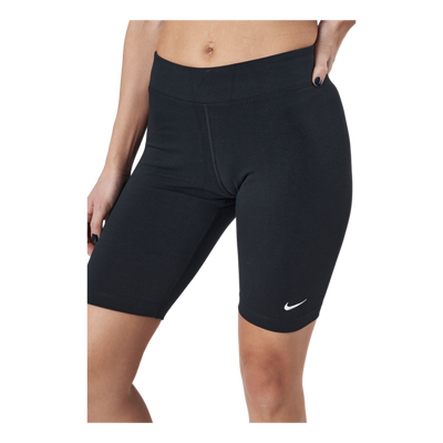 Sportswear Essential Women's Mid-Rise Bike Shorts BLACK/WHITE