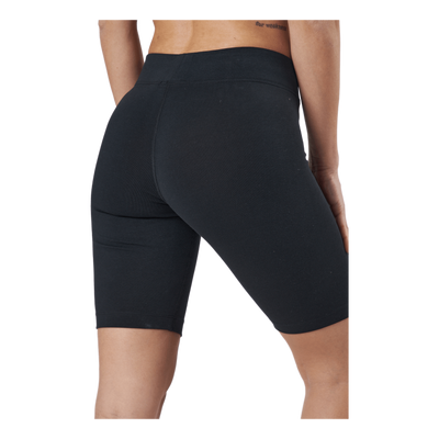 Sportswear Essential Women's Mid-Rise Bike Shorts BLACK/WHITE