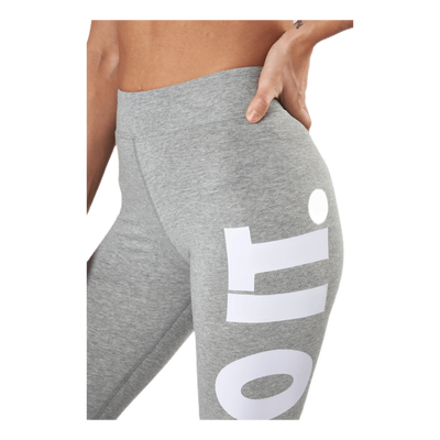 Sportswear Essential Women's High-Waisted Graphic Leggings DK GREY HEATHER/WHITE