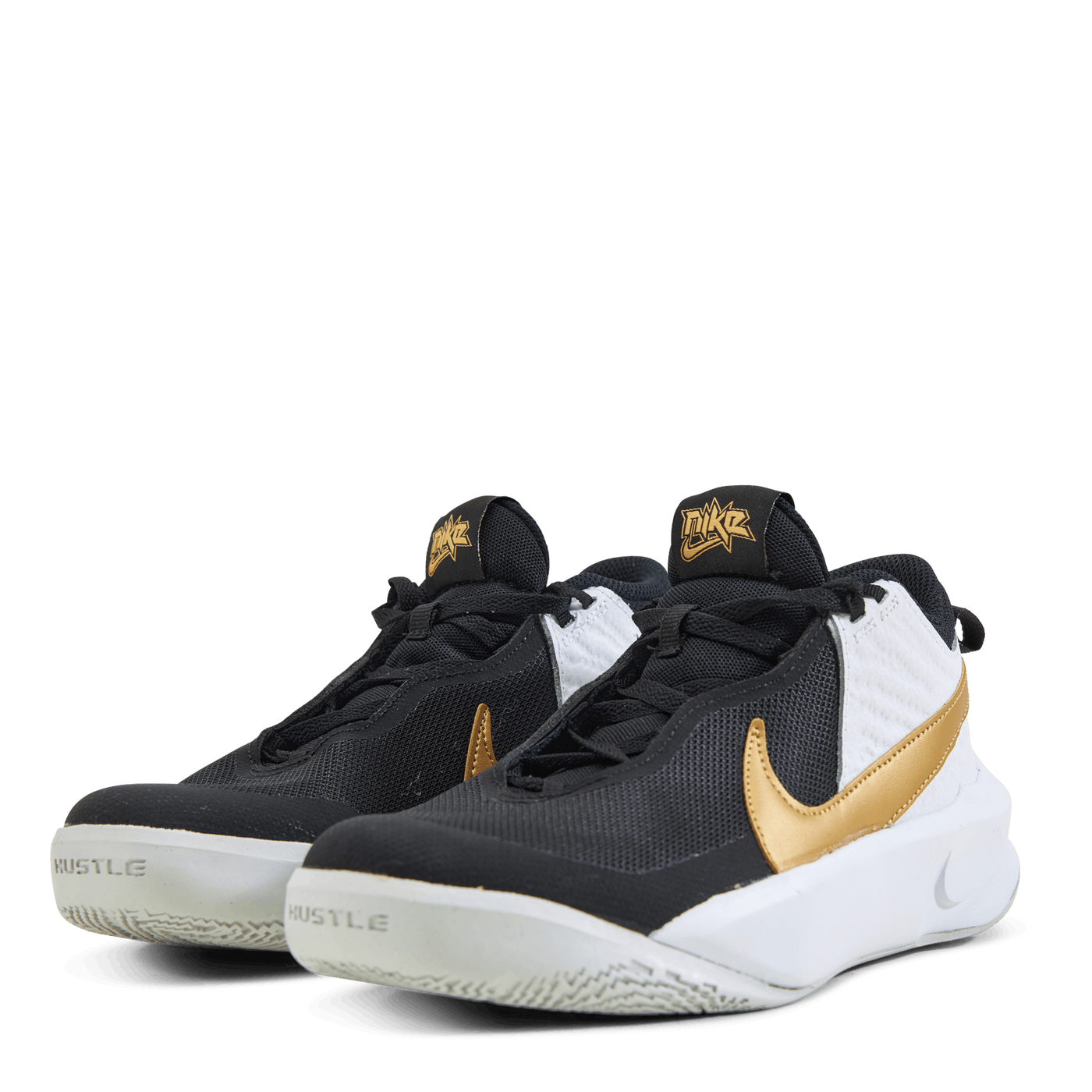Team Hustle D 10 Big Kids' Basketball Shoes BLACK/METALLIC GOLD-WHITE-PHOTON DUST