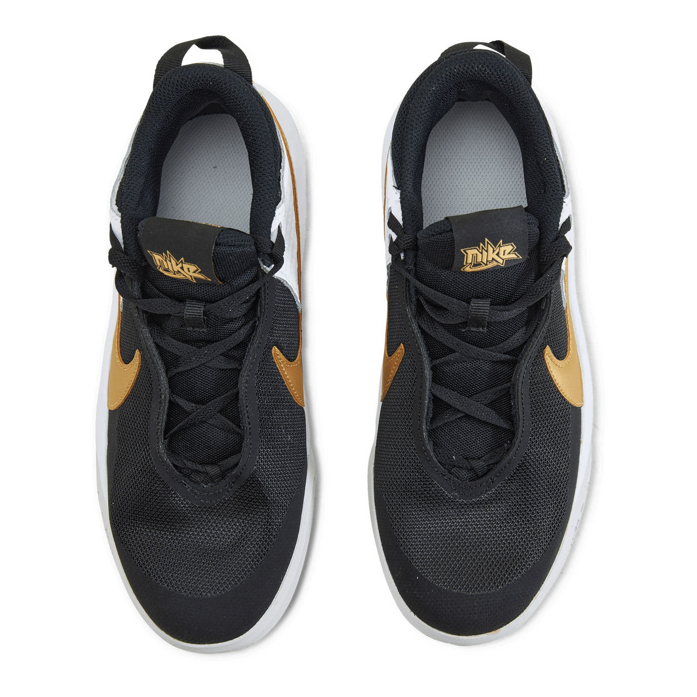 Team Hustle D 10 Big Kids' Basketball Shoes BLACK/METALLIC GOLD-WHITE-PHOTON DUST