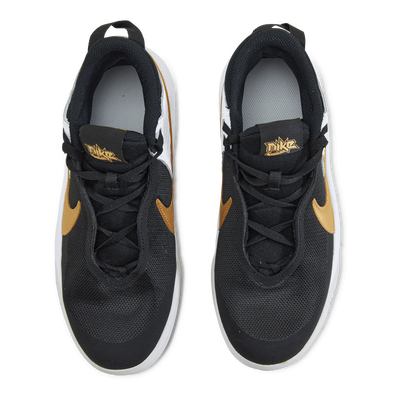 Team Hustle D 10 Big Kids' Basketball Shoes BLACK/METALLIC GOLD-WHITE-PHOTON DUST