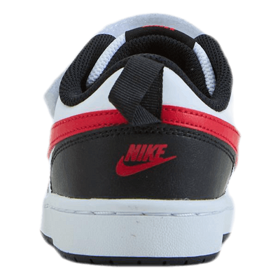 Court Borough Low 2 Little Kids' Shoes WHITE/UNIVERSITY RED-BLACK