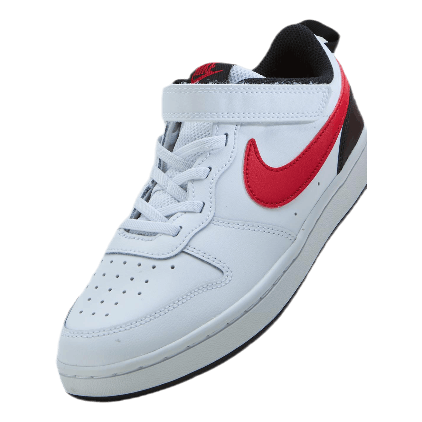 Court Borough Low 2 Little Kids' Shoes WHITE/UNIVERSITY RED-BLACK