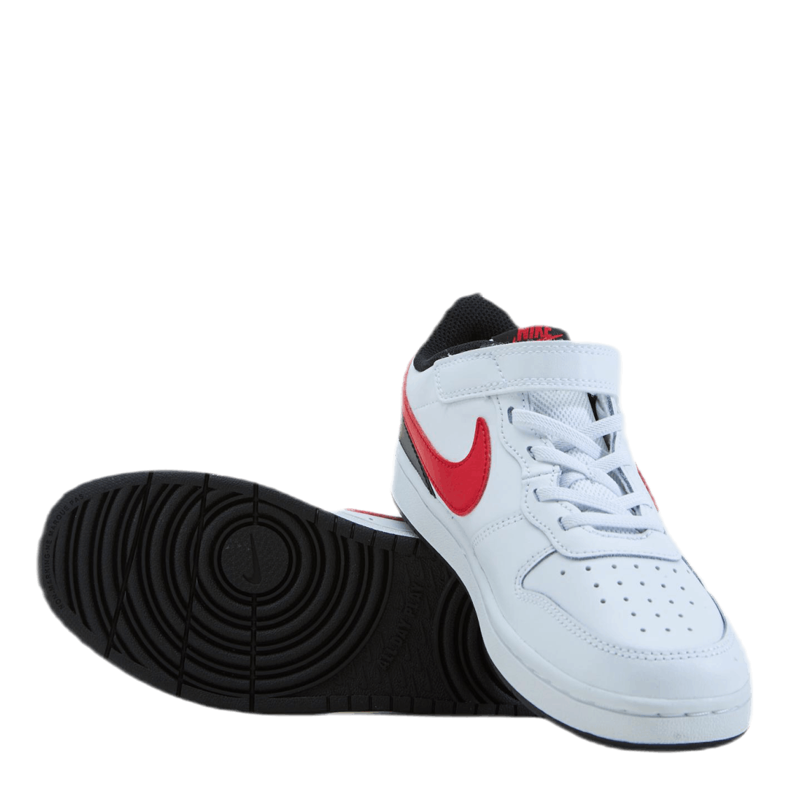 Court Borough Low 2 Little Kids' Shoes WHITE/UNIVERSITY RED-BLACK