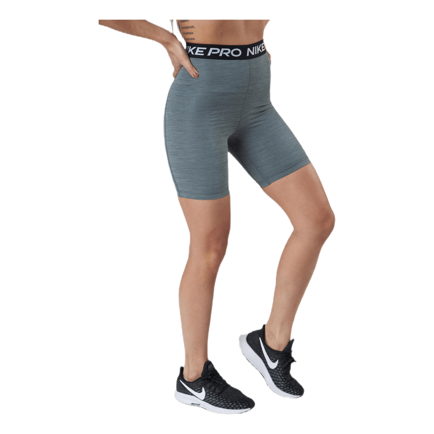Nike Pro 365 Women's High-Rise 7" Shorts SMOKE GREY/HTR/BLACK/BLACK