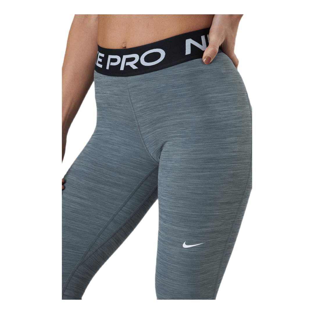 Nike Pro Women's Mid-Rise Mesh-Paneled Leggings SMOKE GREY/HTR