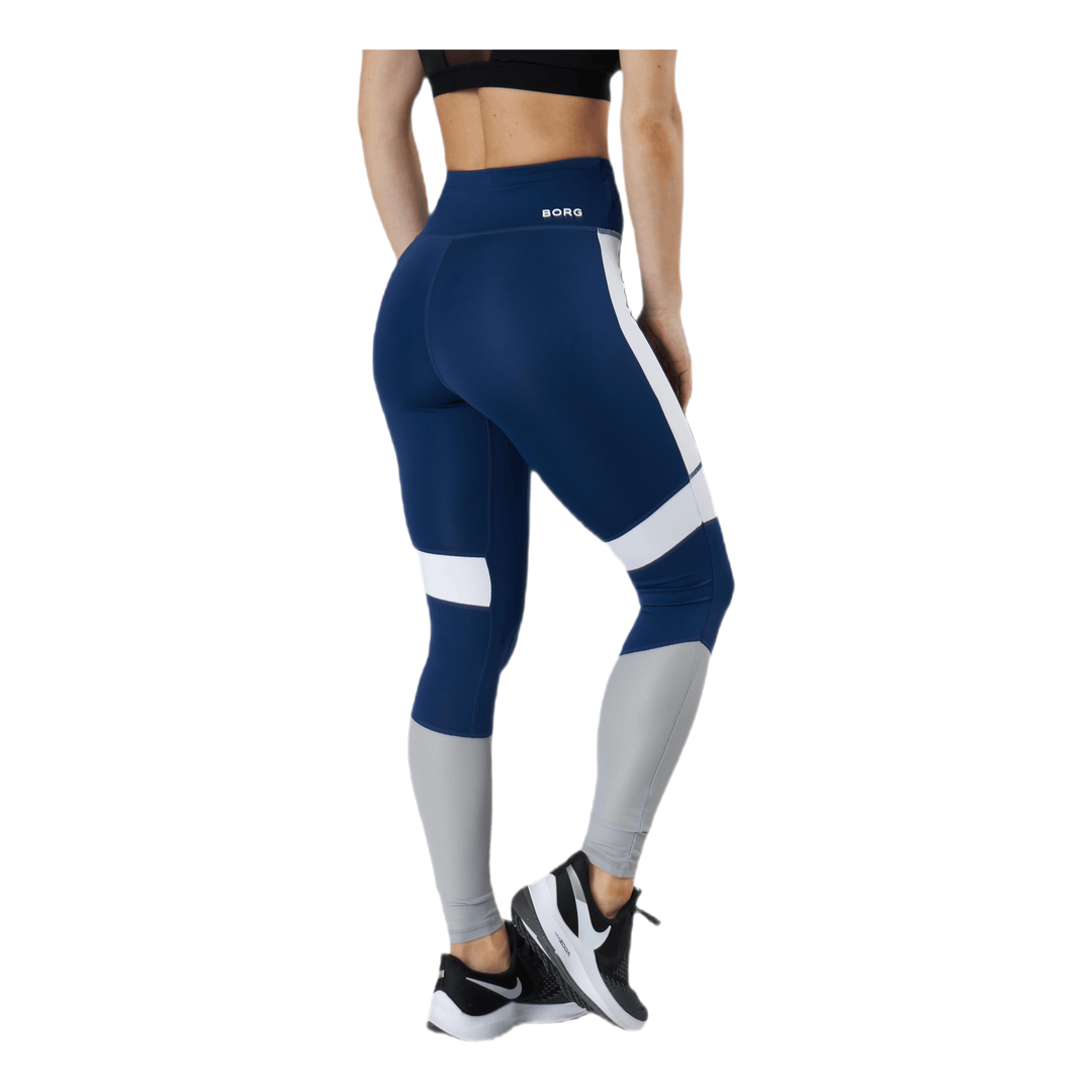 High Waist Block Tight Blue