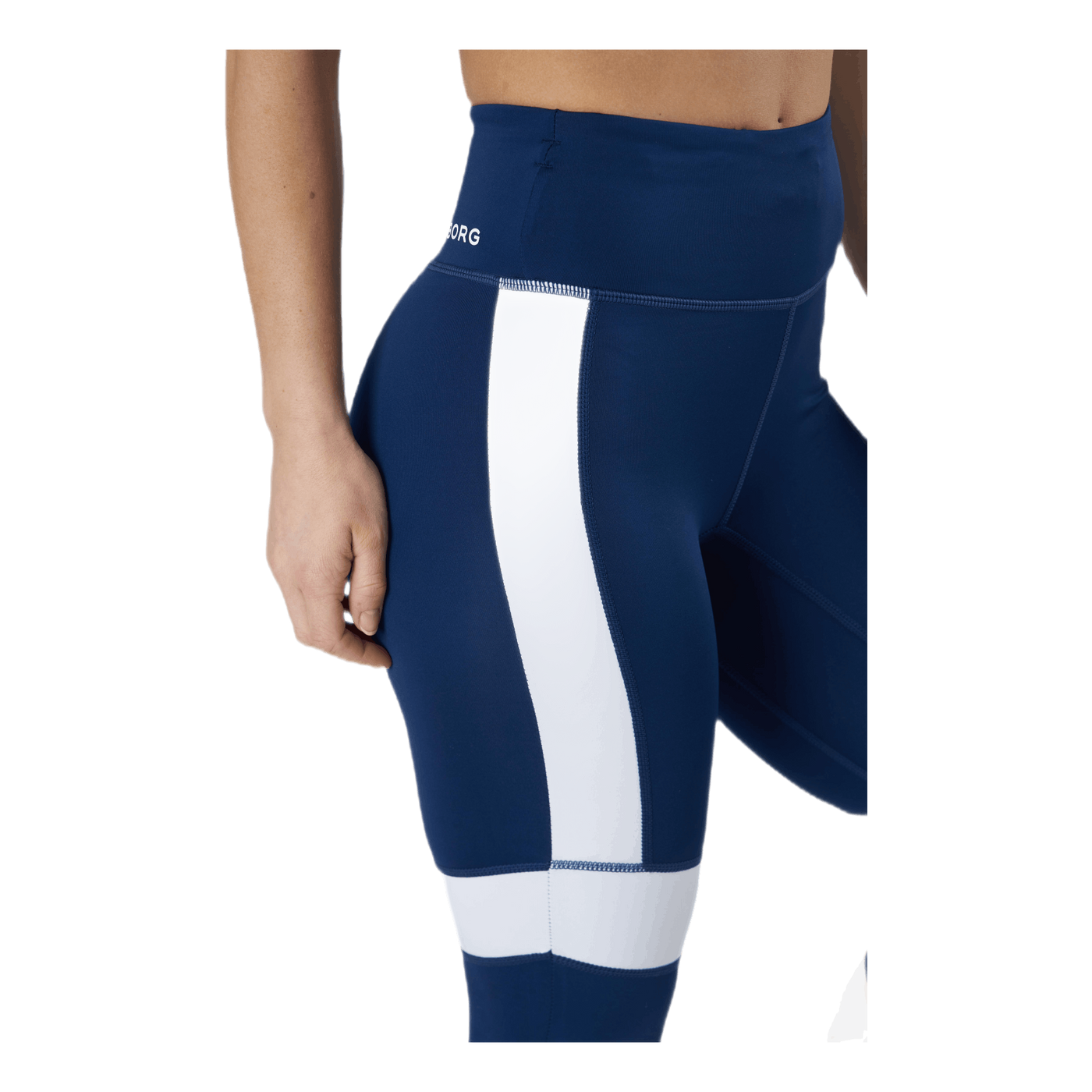 High Waist Block Tight Blue