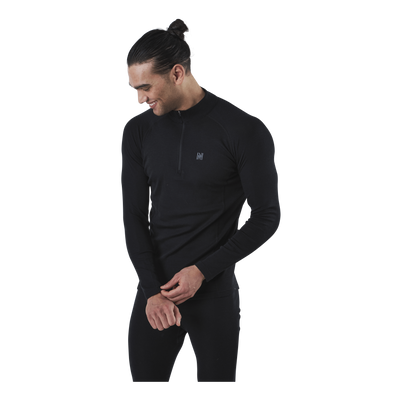 Ubbe Long Sleeve with Zip 100% Merino Wool Black