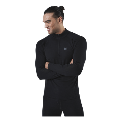 Ubbe Long Sleeve with Zip 100% Merino Wool Black