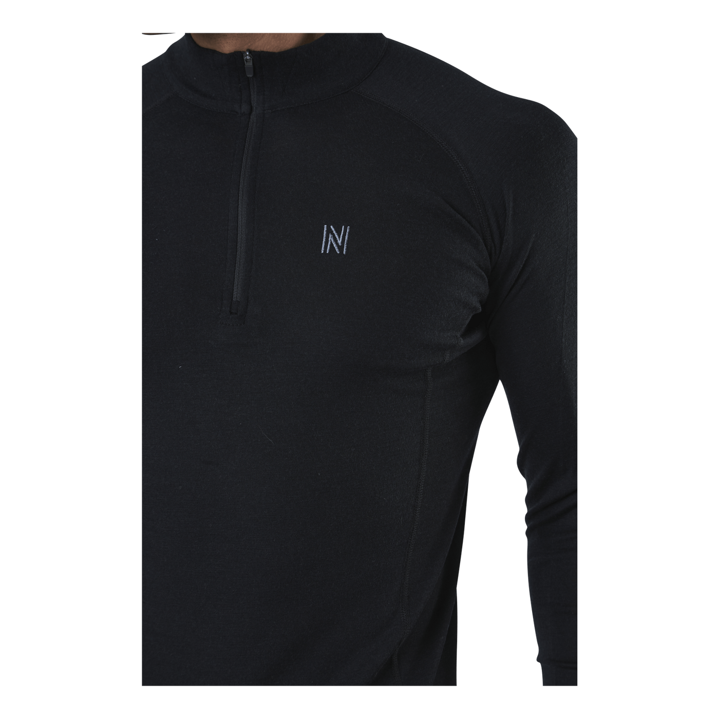 Ubbe Long Sleeve with Zip 100% Merino Wool Black