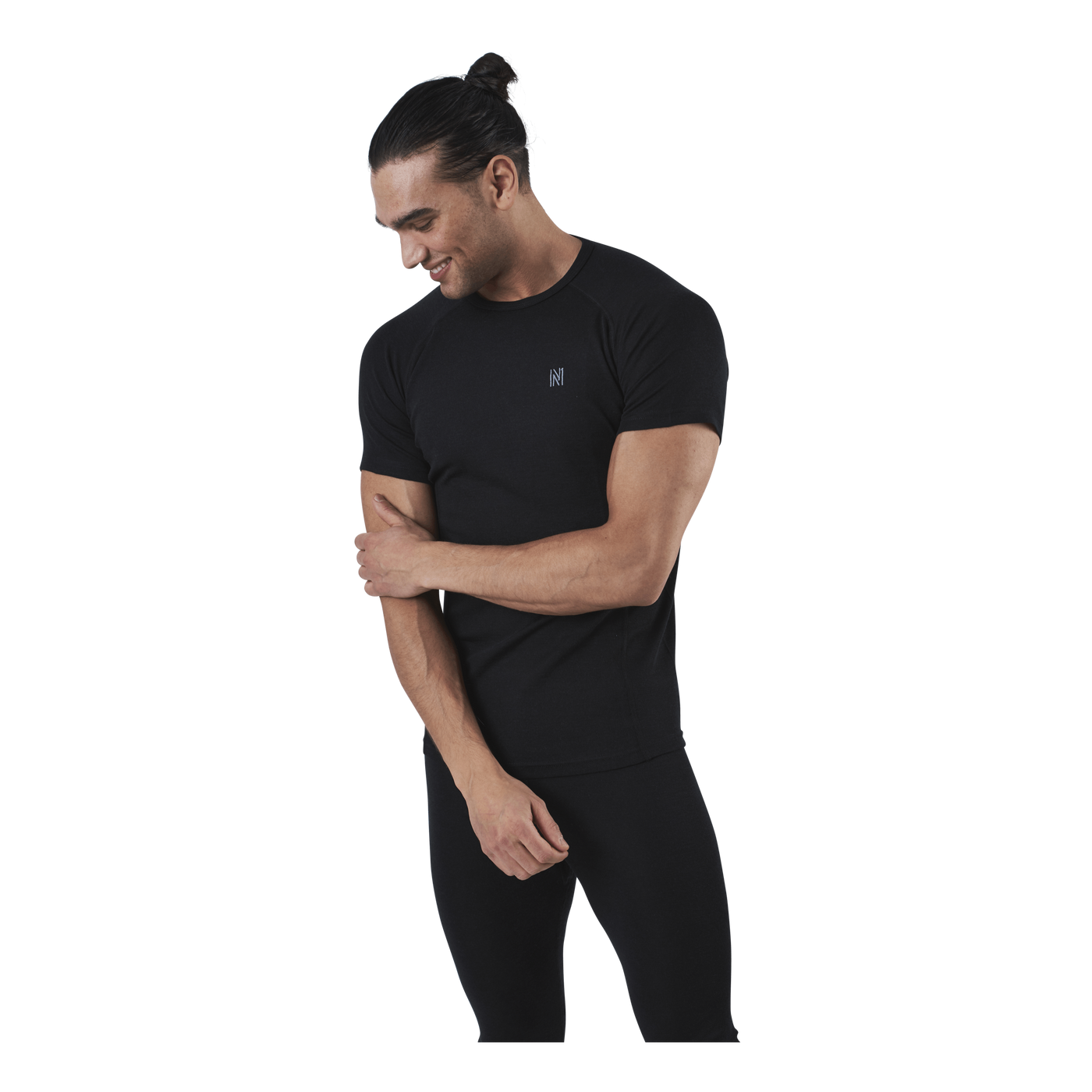 Floki Short Sleeve Slim Fit 100% Merino Wool Black