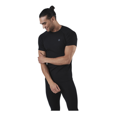 Floki Short Sleeve Slim Fit 100% Merino Wool Black