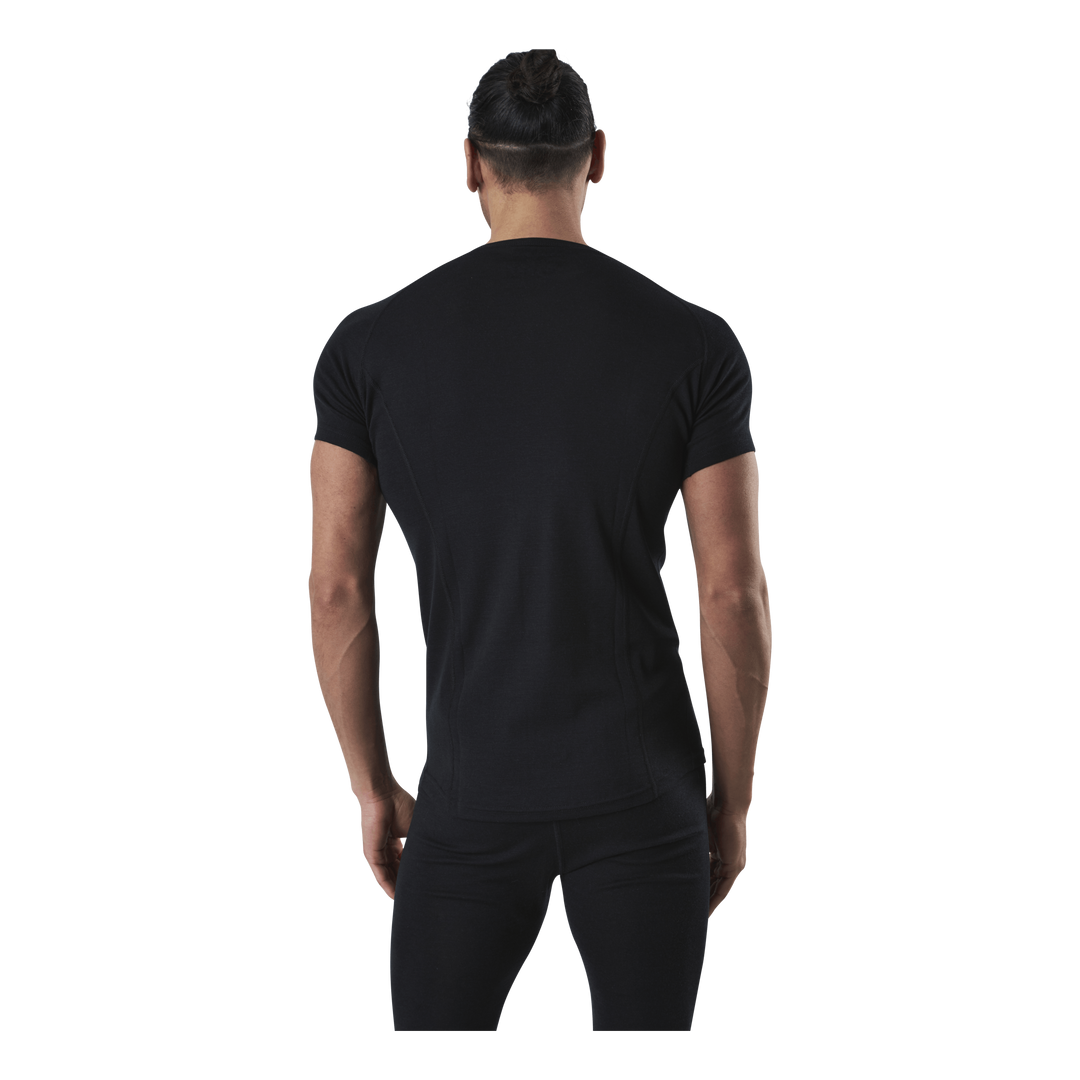 Floki Short Sleeve Slim Fit 100% Merino Wool Black
