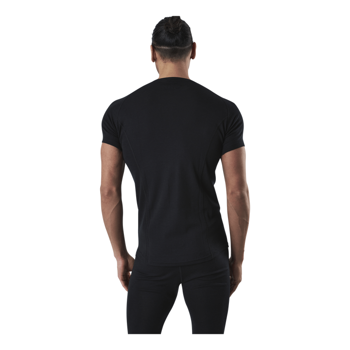 Floki Short Sleeve Slim Fit 100% Merino Wool Black
