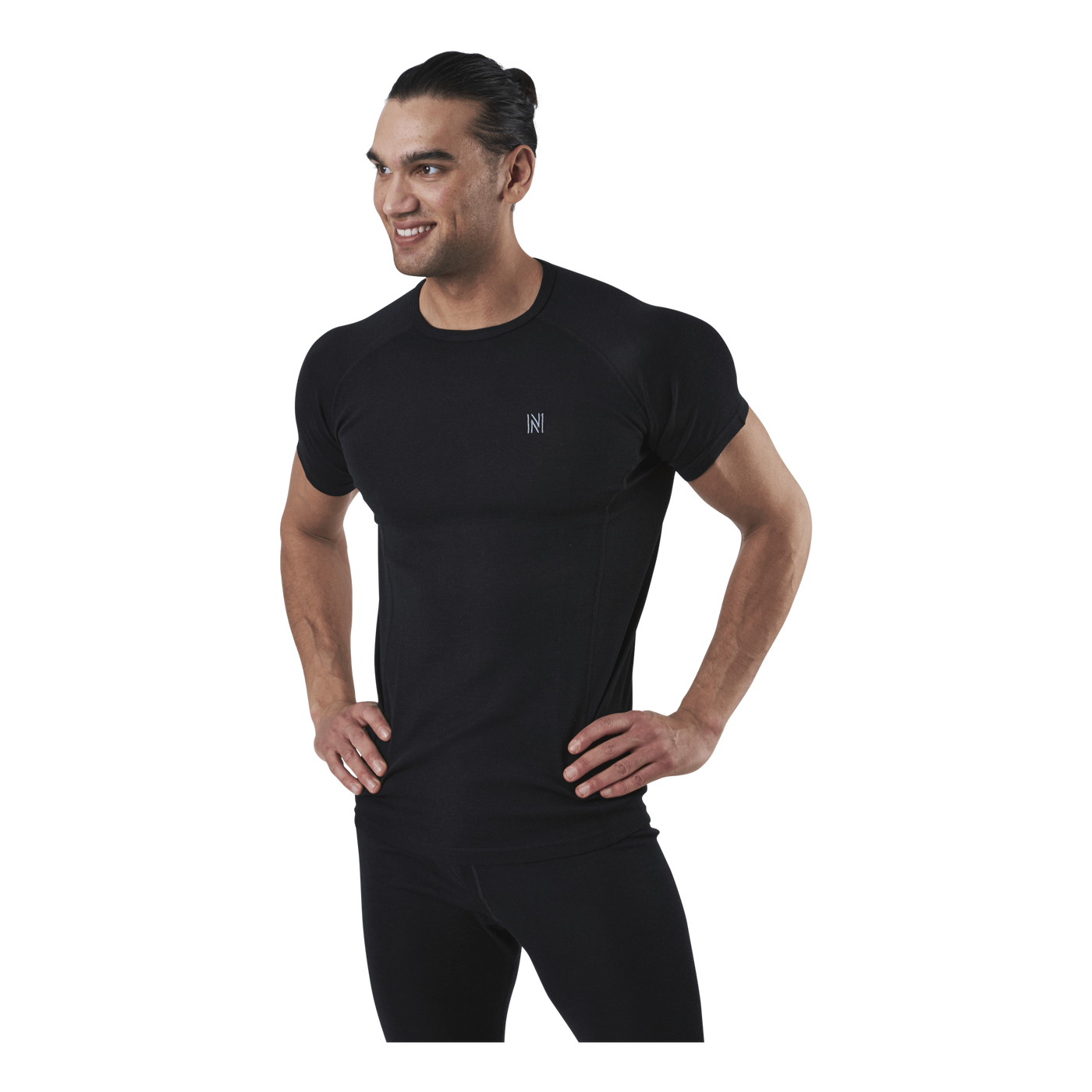 Floki Short Sleeve Slim Fit 100% Merino Wool Black
