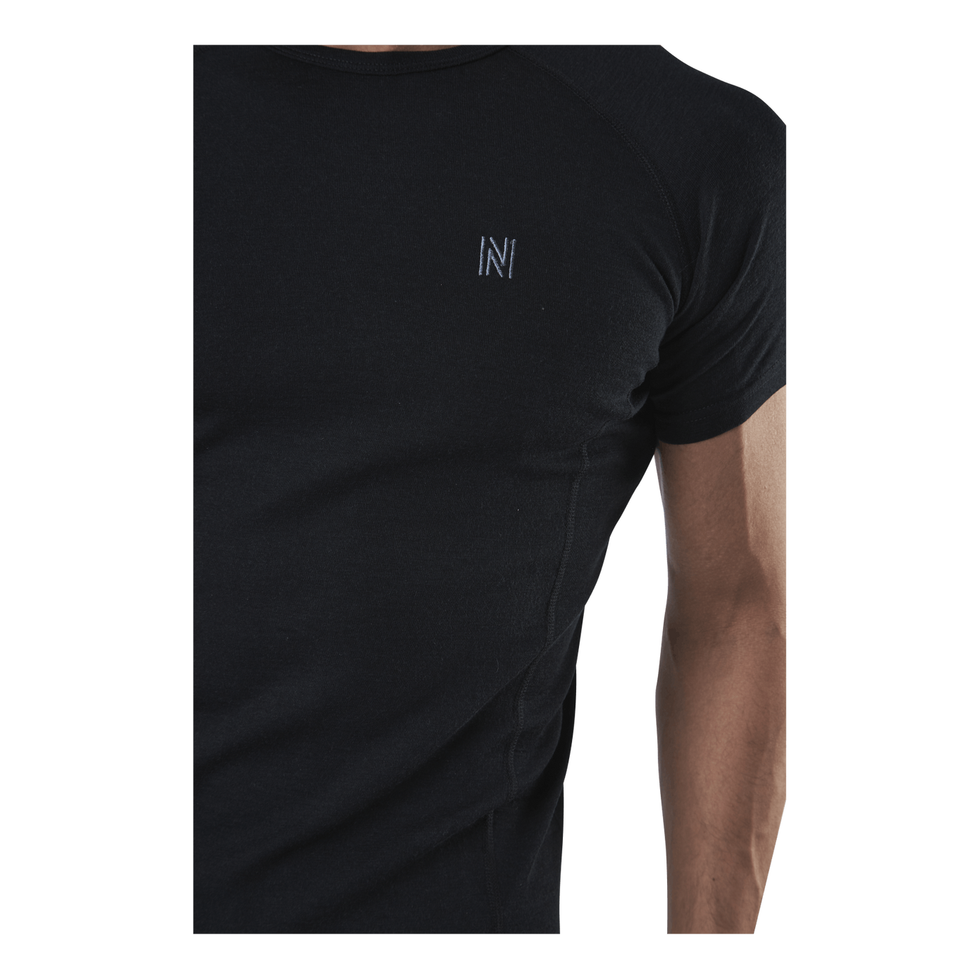 Floki Short Sleeve Slim Fit 100% Merino Wool Black