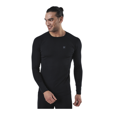 Ragnar Long Sleeve Base Layer 100% Merino Wool Black