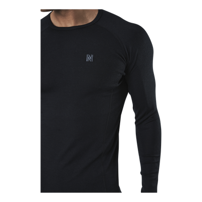 Ragnar Long Sleeve Base Layer 100% Merino Wool Black