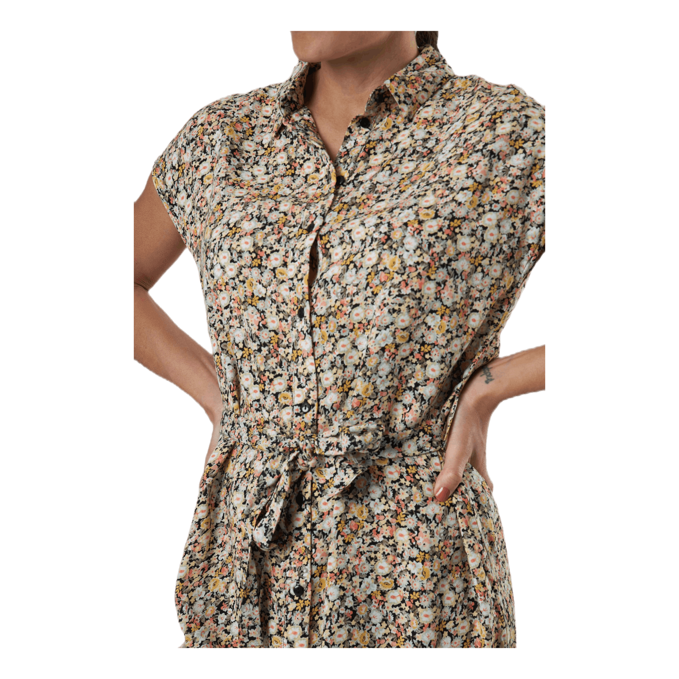 Nya Ss Shirt Dress Black