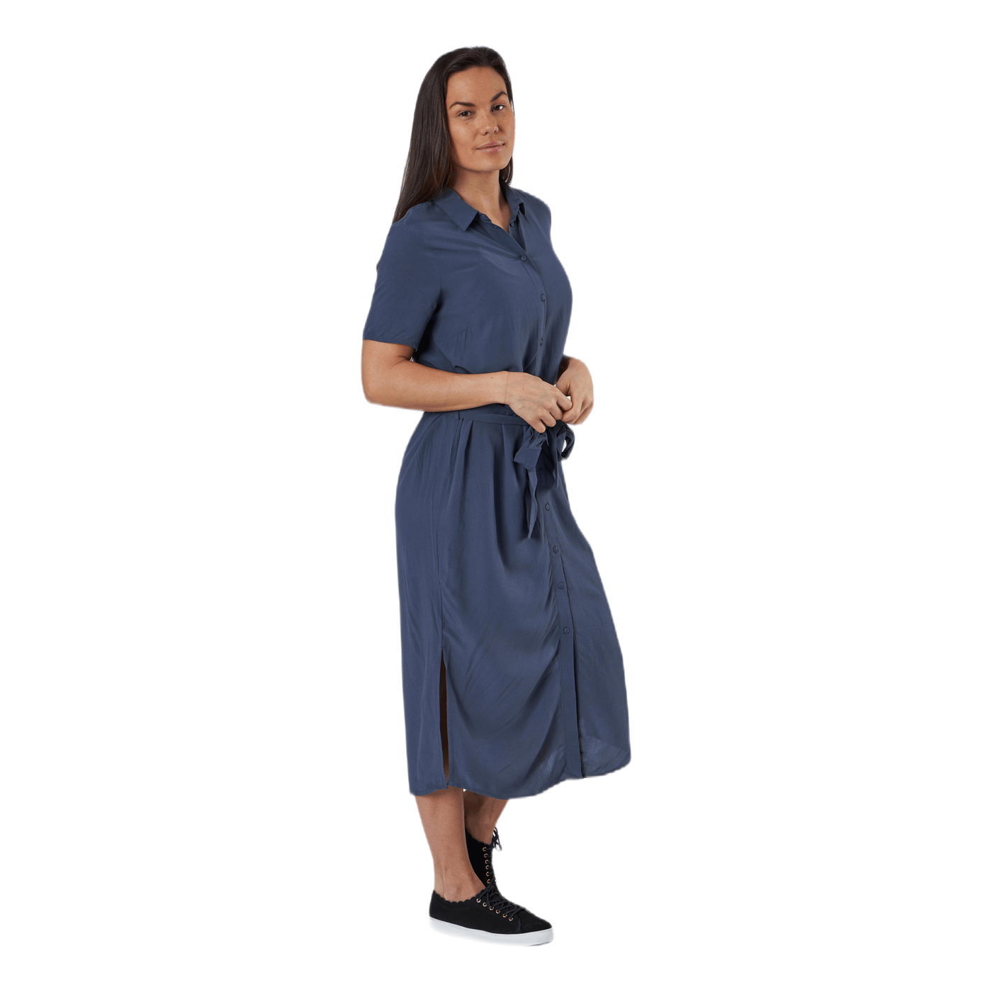 Cecilie Ss Long Dress Blue