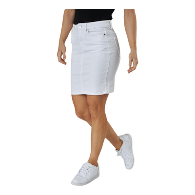 Lili Mw Denim Skirt White