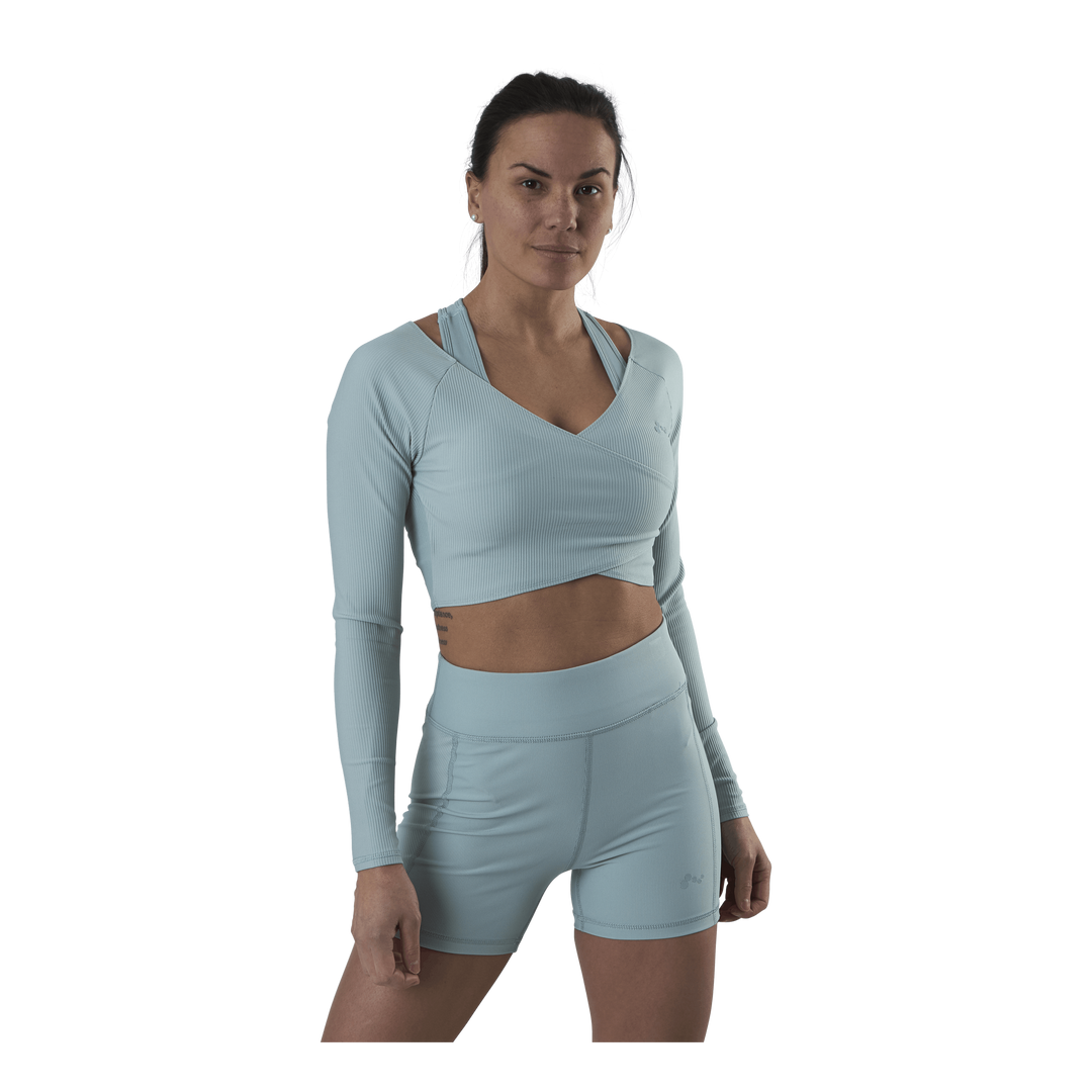 Jana Ls Train Crop Top Grey