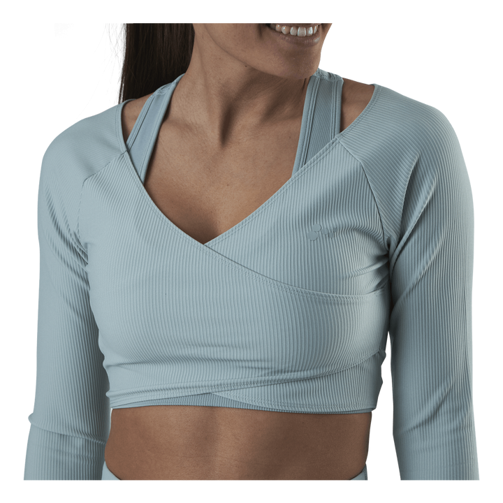 Jana Ls Train Crop Top Grey