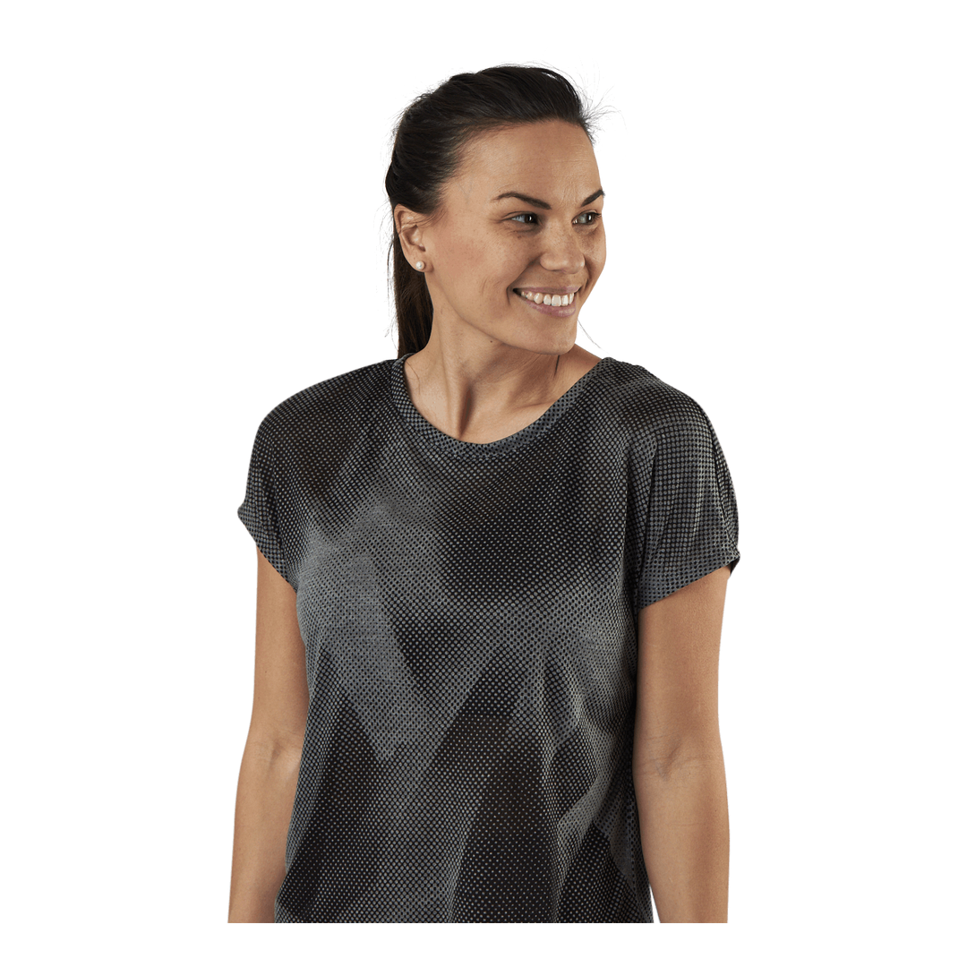 Fan Loose Burnout Ss Tee Black