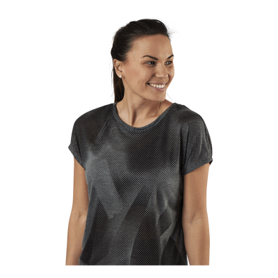 Fan Loose Burnout Ss Tee Black