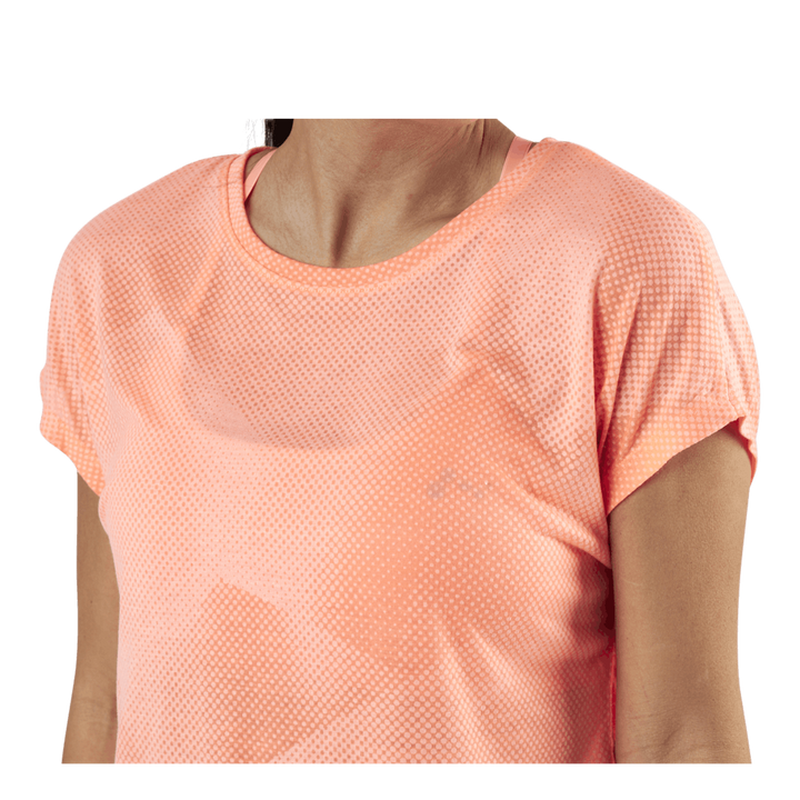 Fan Loose Burnout Ss Tee Orange