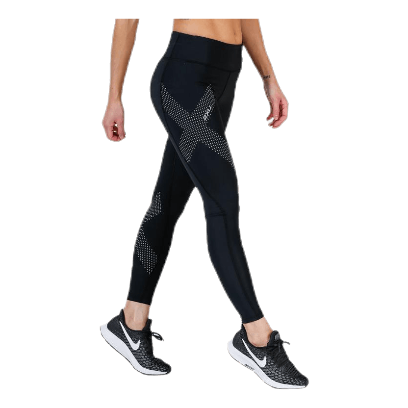 2XU Women's Mid-Rise 7/8 Compression Tights - black/dotted silver